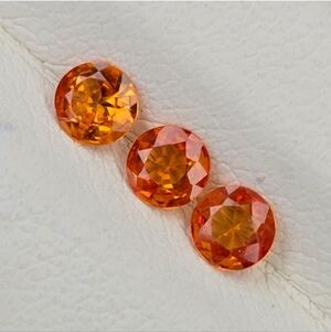 0.51 Ct "Top Quality" Natural Orange Sapphire Set
